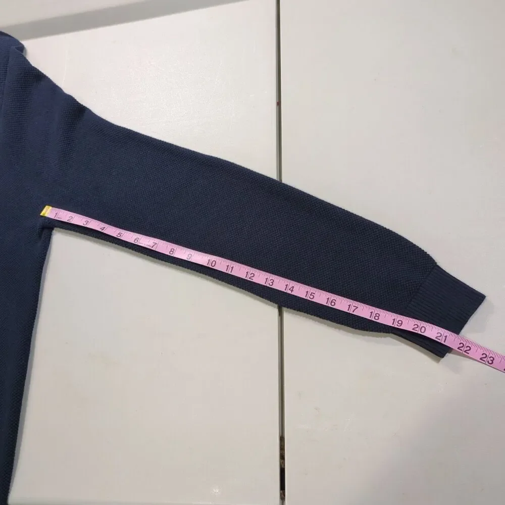 Penguin Munsingwear Men's Classic Navy Blue Cotton Sweater M